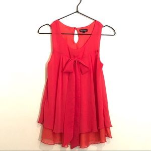 Countess Sleeveless Blouse Coral Size S